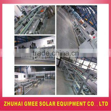 Automatic solar panel manufacturing line with conveyer system