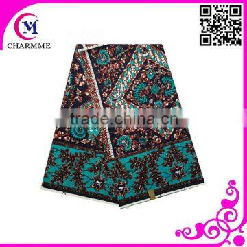 China factory price 100% cotton Wax fabric 6 yards one piece with high quality wax fabric