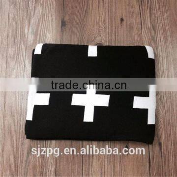 Baby Cross Style Knit Blanket Knitted Cotton Baby Swaddle Blanket photo-3
