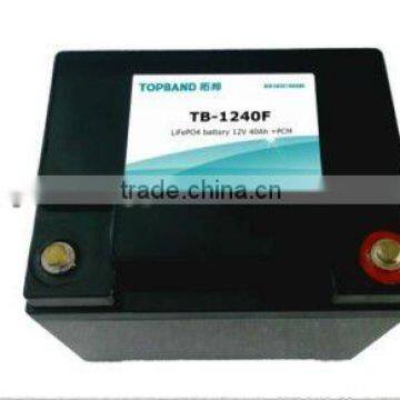 power tool battery 12v 40AH lifepo4 battery+PCM protection China Leading manufacturer