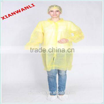 Disposable Non Woven Yellow Waterproof Splash Coat