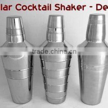 STAINLESS STEEL DESIGNER COCKTAIL SHAKER