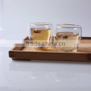 200ml double wall shape high quality pyrex insulated glass drinking cup hand made reusable glass coffee tea mug manufacturer