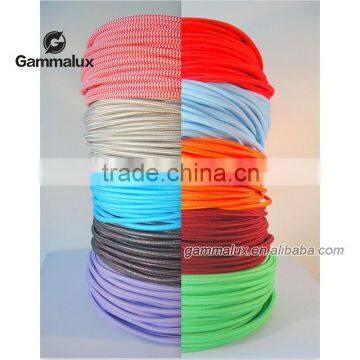 1m Textile/Cloth Covered Wire 2-Wire Round Cord, Vintage Style Rayon Fabric Cord for Pendants, Lamps