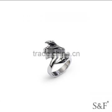 stanless steel jewelry 39020 women spikes stainless steel ring