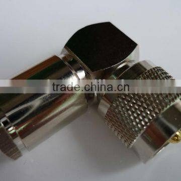 RF Coaxial Connector UHF male right angle Crimp for LMR400