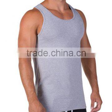 OEM 2016 grey cotton cool gym singlets dry fit wholesale running singlet