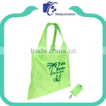 Custom lightweight 210d polyester folding shopping tote bag