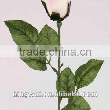 64cm Artificial Flower Rose Bud With 6 Leaves photo-2