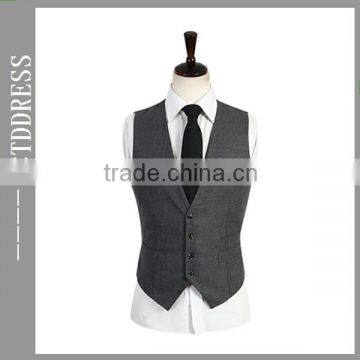 latest grey korean fashion designer mens suits vest waistcoats