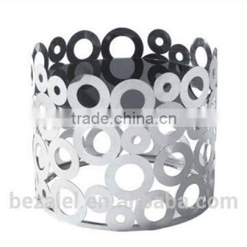 Fashion stainless steel hollow display tea table