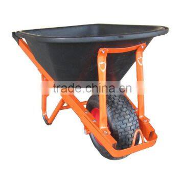 Heavy duty metal handle plastic tray garden wheel barrow
