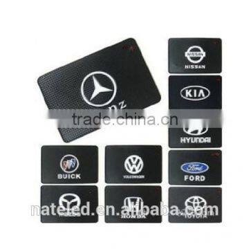 2014 whole sale Cheap and Universal PVC car cellphone non-slip mat car logo mat