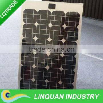 100W Monocrystalline Semi Flexible Solar Panel/ PV Module with Alumimum Backsheet