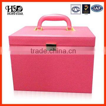 Cheap Wholesale portable leather jewelry boxes