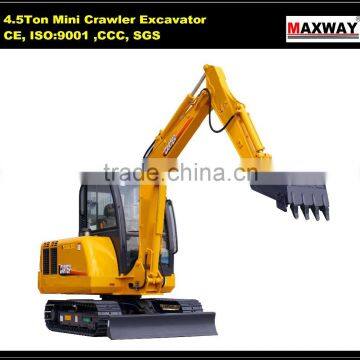 CE Mark , China Cheap 4.5 Ton Mini Grab Bucket Hydraulic Excavator, ISO Certificate, CT45-7B
