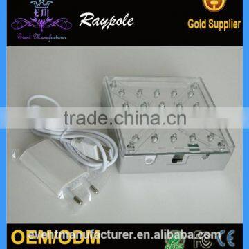 Battery Operated Single Color 4 Inch Square LED Under Vase Light Base for Sale photo-3