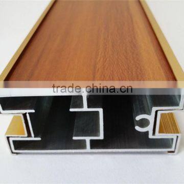 Wooden grain aluminum extrusions for windows and doors, fashionable and customized designs