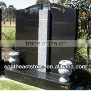 Shanxi Black Granite Gravestone Headstone