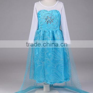 Top selling long sleeve kids princess dress, aby girl party dress