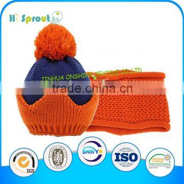 Wholesale baby Knitted Cap and Scarf Set