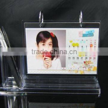 Clear Acrylic Desktop Calendar Tent Card Stand Holder photo-2