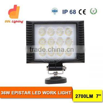 12v 24v led work light 36W 7inch IP68 LED work light for trucks auto car working lights