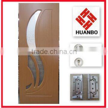 Latest door design interior PVC coated glass doors