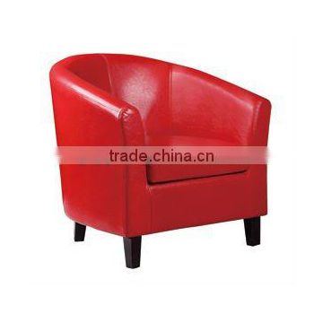 red soft PU leisure sofa chair