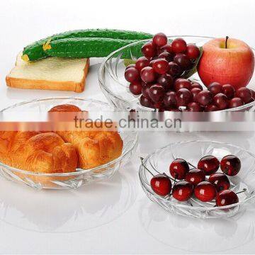 Manufacture Clear Glass Dinner Fruit Plate Embossed photo-2