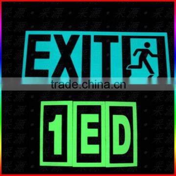 EXIT mark blue light glowing sticker