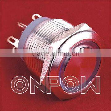 ONPOW 22mm metal push button micro switch(GQ22-11WE series,CE,CCC,ROHS,IP67)