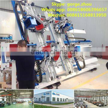 CNC vertical 4 point welding pvc window machine