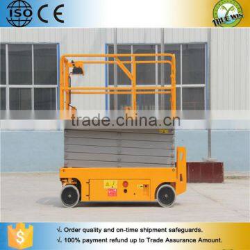 Mobile mini solid tyres self propelled scissor lift platform