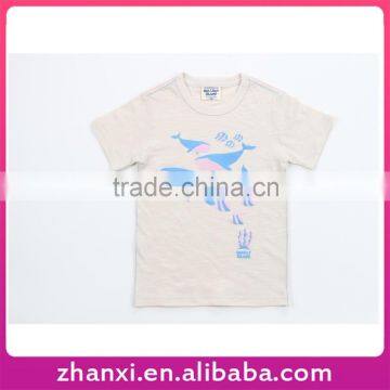 Pretty casual white cotton boys children kids cartoon t-shirt wholesale