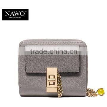 Customized Hasp Open Wallet Women Genuine Leather Coin Hand Purse photo-2