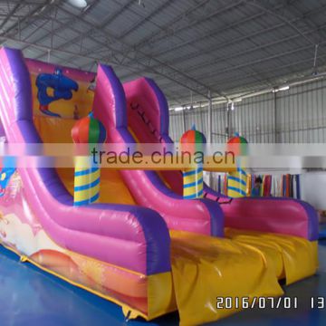 Nice Painting Aladdin Inflatable Dry Slide for Children