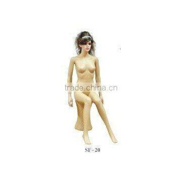 Female Sitting Mannequin in PP plastic material ,unbreakable