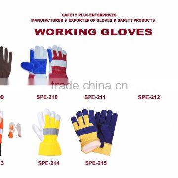 working gloves, cow split gloves, hi vis gloves