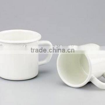 Can be Customized Logo Thicking Enamel Cup 8cm With White Rim