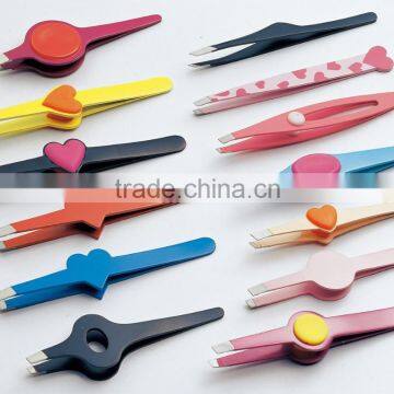 Colorful painting tweezers with Non-slip silicon handle/grip