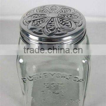 Glass Jars for Spices, Hot selling Storage glass Jar with Metal Lid