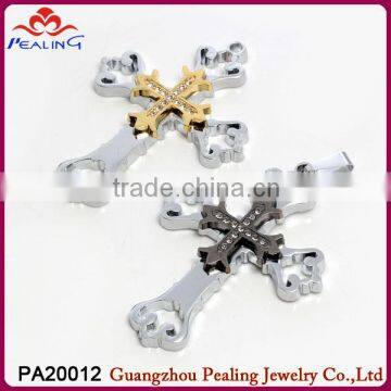 Cross charm pendant unique crystal quartz pendants wholesale