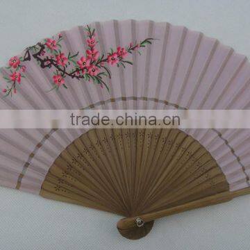 plastic bamboo hand fan