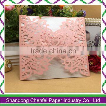 Custom name laser cut paper baptism invitation card