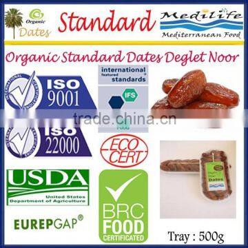 organic Standrd Dates "Deglet Noor" Category, Organic Standard dates Healthy Fruit , Organic Standard Dates 500gTray