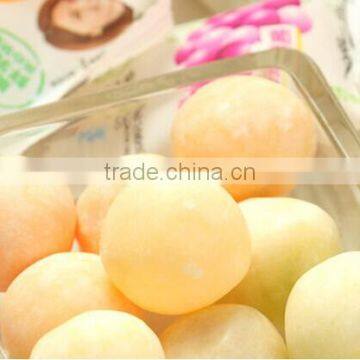 Gummy Center Filled Fruit Flavor Soft Milk Chewy Candy Ball