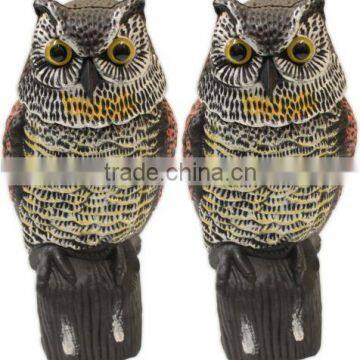 Decorative Outdoor Plastic Rotating head Bird Garden Owl