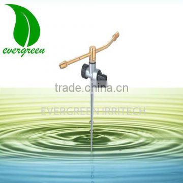 Brass rotating lawn sprinkler