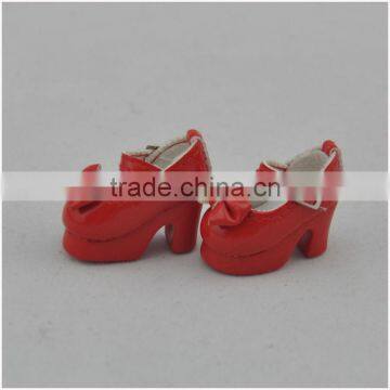 1/6 inch red bjd doll slippers